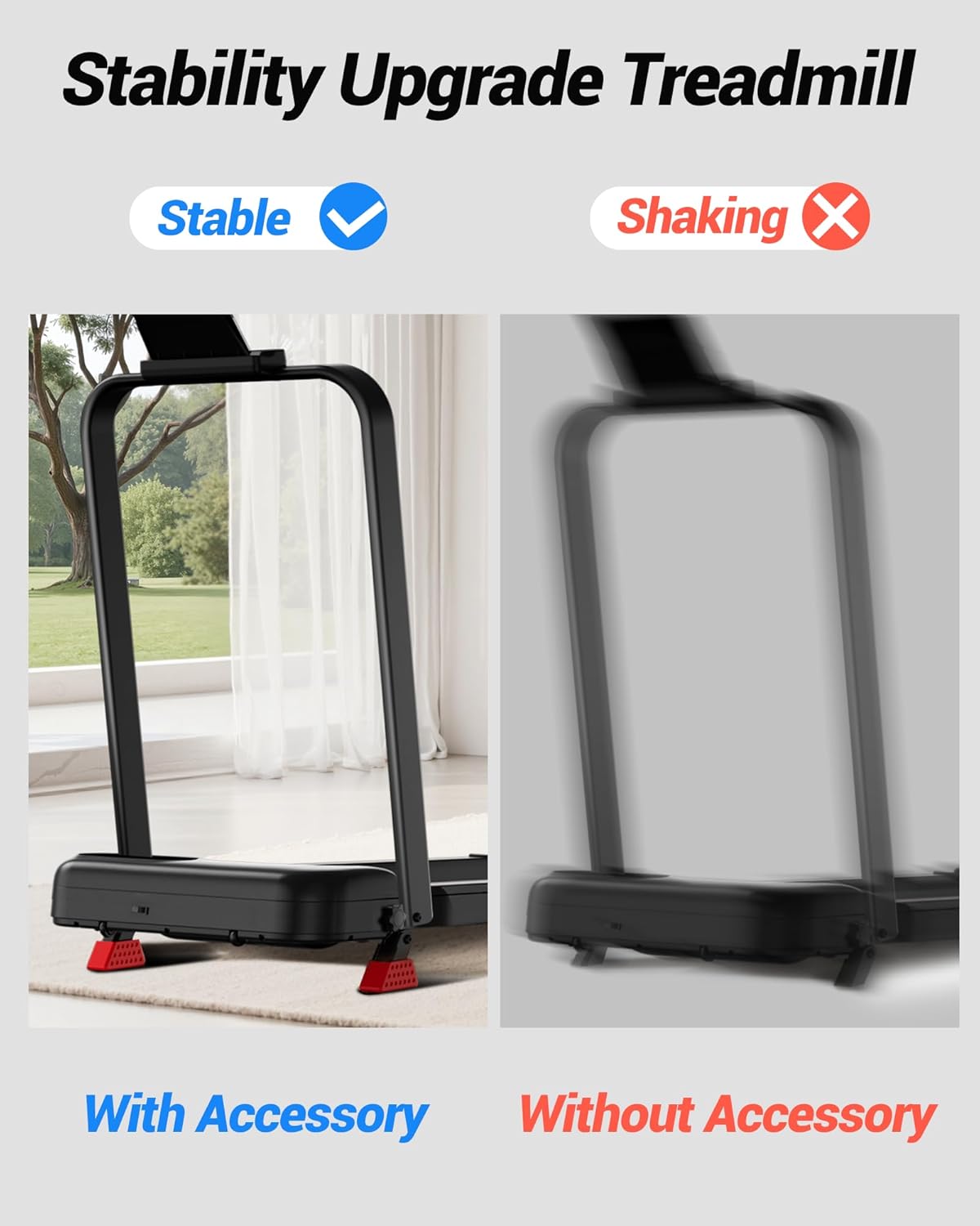 Walking Pad Treadmill with Handle Bar - 2.5HP Quiet Folding Treadmill for Home Office Under Desk Portable Walking Pad with 12% Incline 300LBS Capacity - Image 3