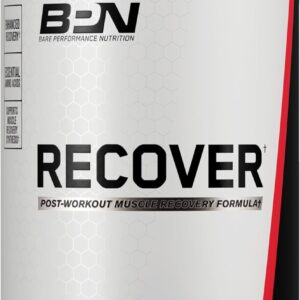 BARE PERFORMANCE NUTRITION BPN Recover Post‑Workout Enhanced Muscle Recovery Drink Mix – Essential Amino Acids with Amino9®, CherryPURE® Tart Cherry & Carnitine, 25 Servings, Fruit Punch