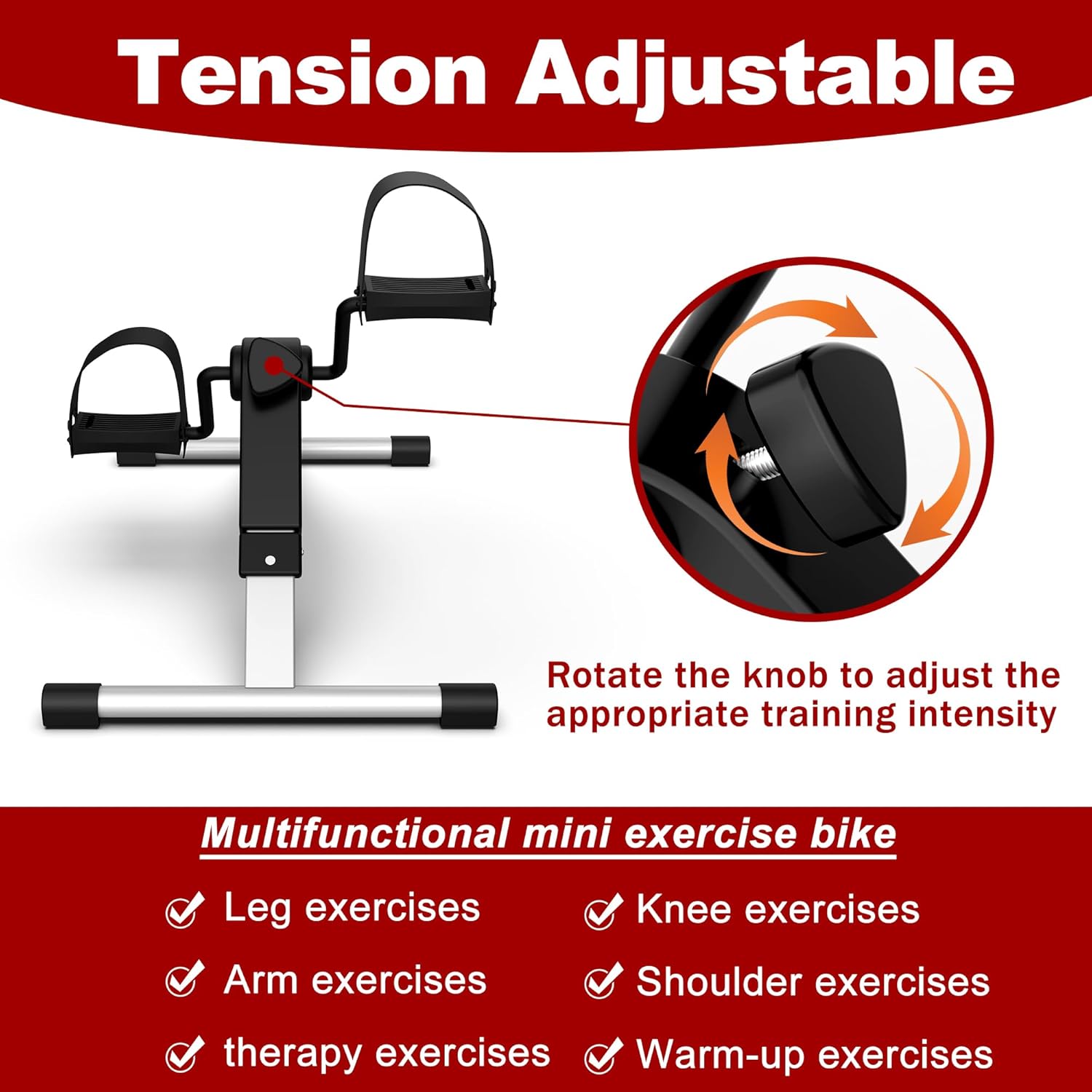 Exercise Bike- Stationary Bikes for Home - Adjustable Workout Bike, Professional Exercise Bikes for Home, Efficient Workout Bike with Smartphone Mount & Digital Pulse Display - Image 2