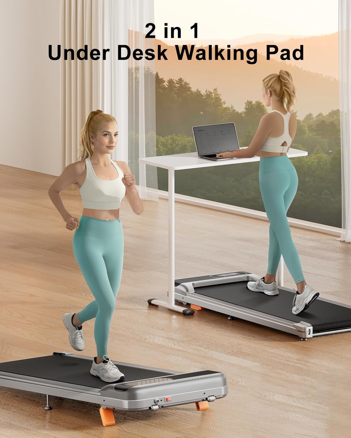 Walking Pad, Under Desk Treadmill with Incline for Home Office 2.5HP Portable Walking Treadmill with 265 Lbs Weight Capacity Walking Machine, Remote Control, LED Display - Image 5
