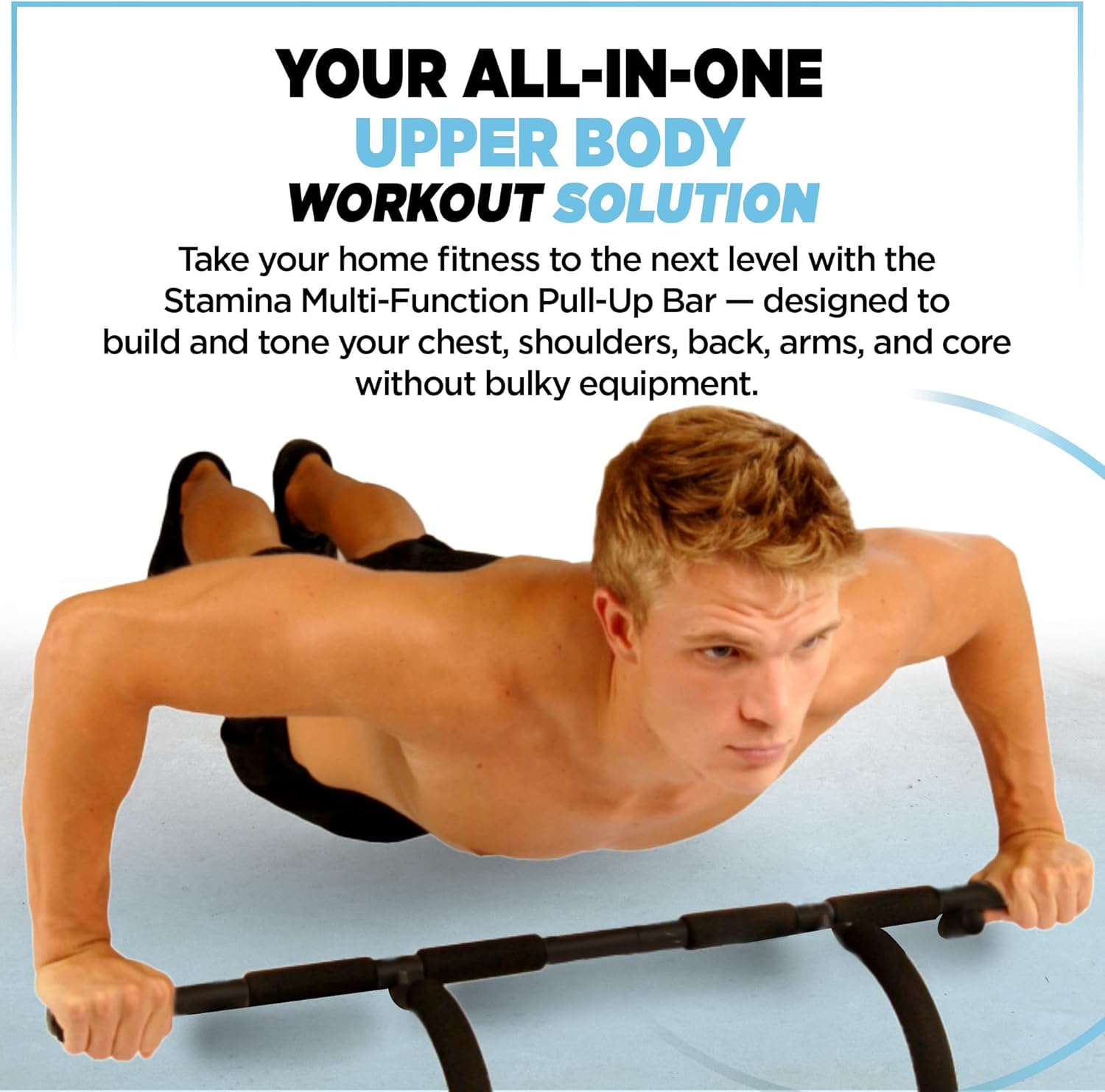 Stamina Products Multi-Function Pull-Up Bar for At-Home Upper-Body Workouts with 12 Grip Options for Targeting Chest, Shoulders, Back, Arms or Core - Image 2