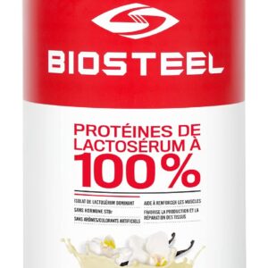 BIOSTEEL Sports Vanilla 100% Whey Protein Powder Supplement, rBGH Hormone Free & Non-GMO Post Workout Formula, 25 Servings, 25.5 Ounces Trusted by Pro Athletes, NSF for Sport