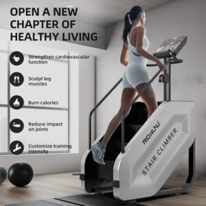 Stair Stepper with LED Screen, Commercial Grade Stair Climber Exercise Machine,15 Speed Levels Stair Climber Stepping Machine for Cardio and Lower Body Workouts,375LBS, 15-164 Steps/Minute