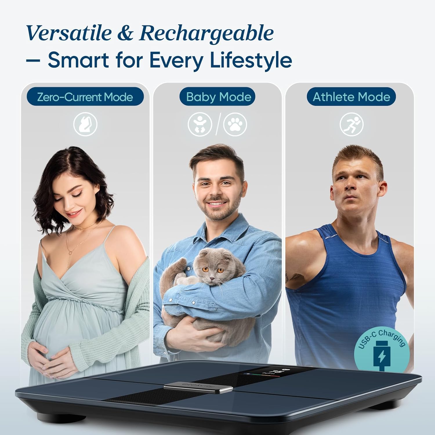 Etekcity FSA&HSA Eligible Smart Scale for Body Weight Fat, Digital Bathroom Weighing Machine for Accurate BMI Muscle Mass Composition, Home Use Apple Health Compatible Fitness Equipment - Image 8