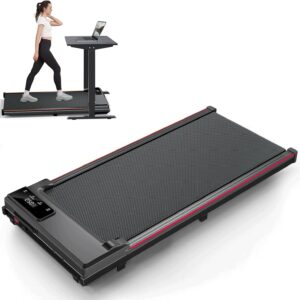 Walking Pad Treadmill with Incline, Portable Under Desk Treadmill for Home Small Spaces Office, 300 lb Capacity, 2.5HP