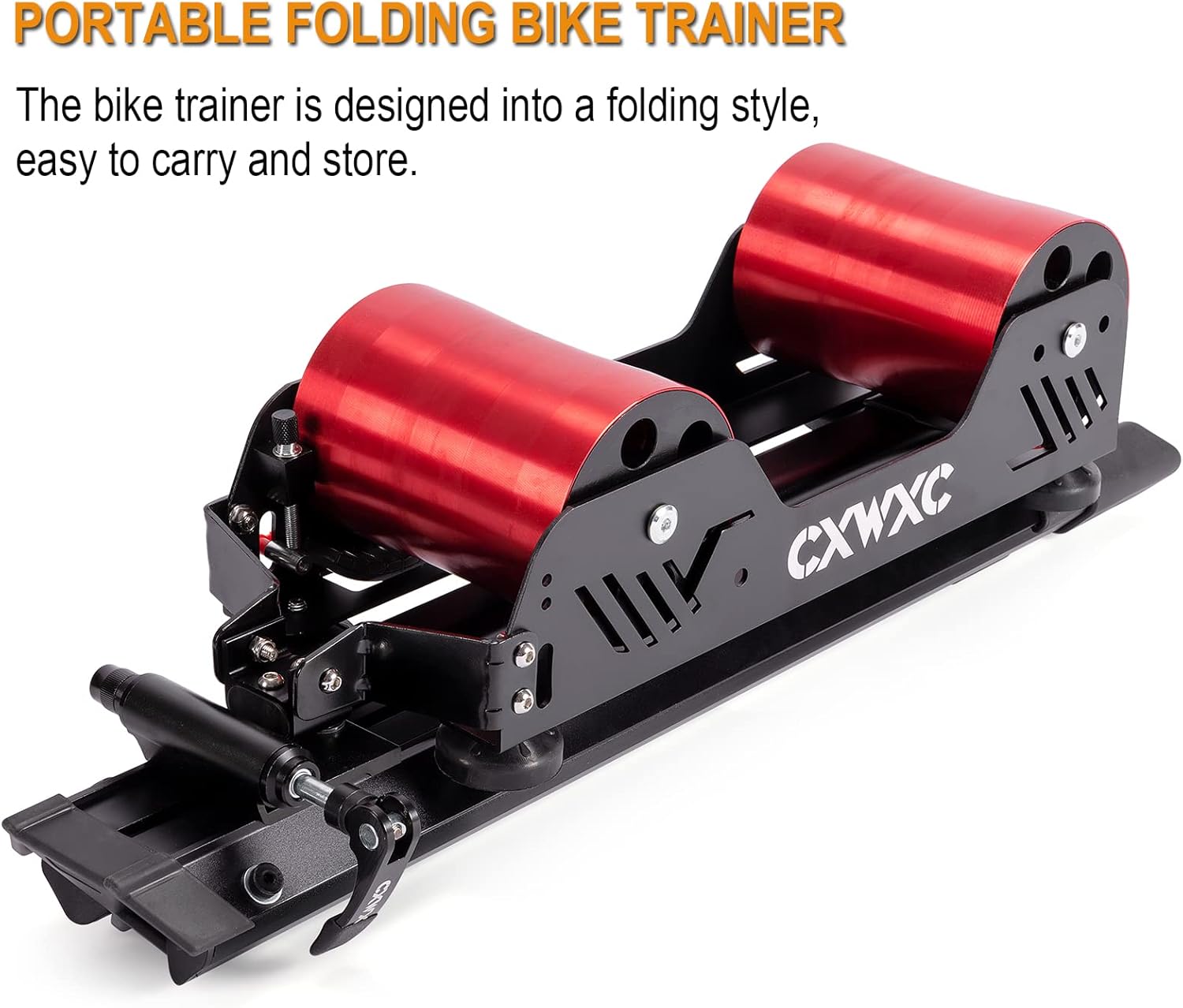 Bike Trainer Stand Resistance Adjustable - Portable Magnetic Bicycle Rollers Indoor Exercise/Fitness/Workout - Fordable Fully Aluminum Alloy - Image 6