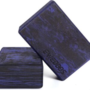 Ewedoos Yoga Blocks 2 Pack Eco Friendly Yoga Block High-Density Non-Slip Yoga Block Set for Yoga Pilates