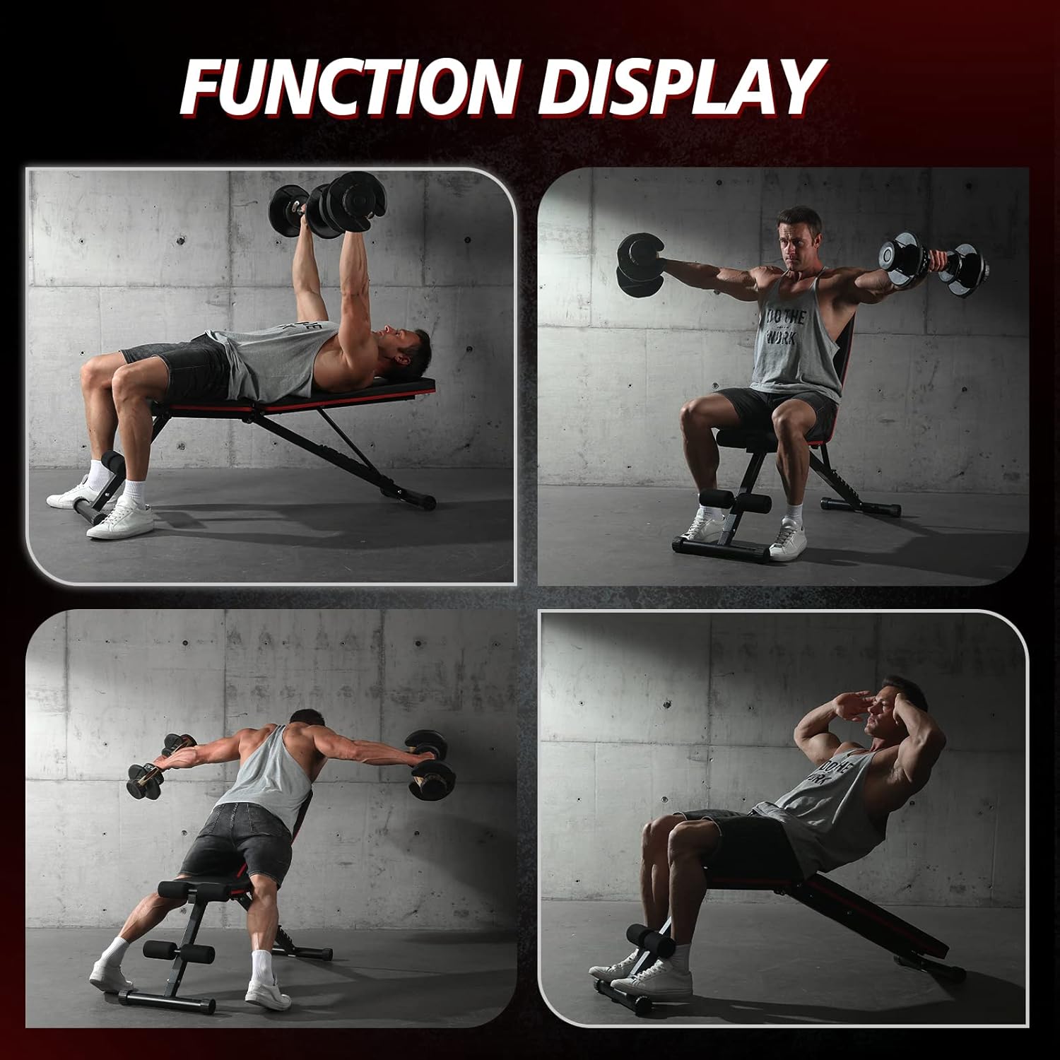Weight Bench Press, Adjustable Workout Bench for Home Gym, Incline Decline Strength Training - Image 5