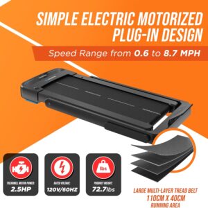 Under Desk Treadmill for Home and Office – 320lbs Weight Capacity, Quiet, Efficient, Walking Pad, Four LED Display, Space-Saving Portable Jogging Machine with Remote Control