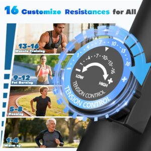 Elliptical Exercise Machine, 16-Level Magnetic Resistance Elliptical Machine for Home Trainer with Hyper-Quiet Drive, 15.5IN AStride, LCD Monitor & App Support,350LBS Weight Capacity