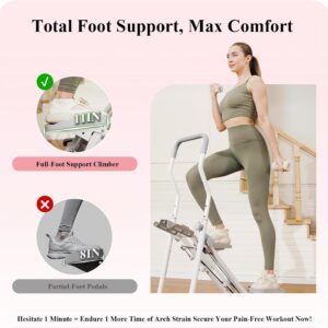 PAETA Foldable Stair Stepper for Home, 350LBs Quiet Stair Climber with LCD Monitor and Adjustable Handlebar – Cardio Exercise Machine at Home for Women