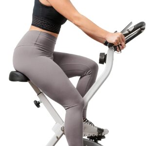 Sunny Health & Fitness Exercise Bike w/Pulse Sensors & Adjustable Cushion Seat, Home Cardio Training Machine for Adults/Seniors’ Indoor Cycling Workout, Optional Compact Foldable or Electro-Magnetic