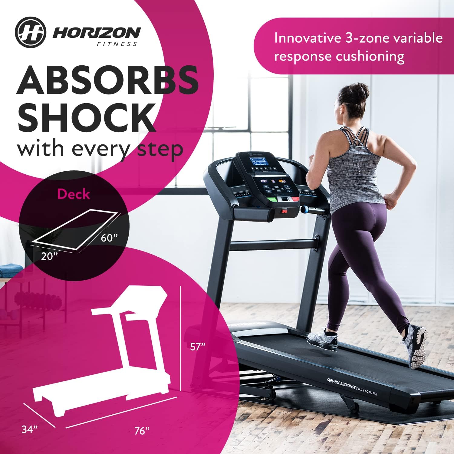 Horizon Fitness Folding Treadmill - Image 5