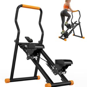 SogesHome Folding Stair Stepper Machine for Home Gym Exercise, Indoor Vertical Stepper Climber Machine with Adjustable Handlebar & Pedals, Full Body Cardio Fitness Workout Equipment