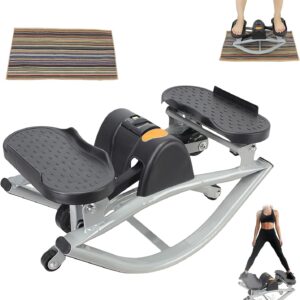 Rock Stepper Side to Side, Lateral Rocking Fitness Stepper Home Workout Machine, Portable Compact Side-to-Side Steppers, with Digital Display for Legs Glutes, Abs
