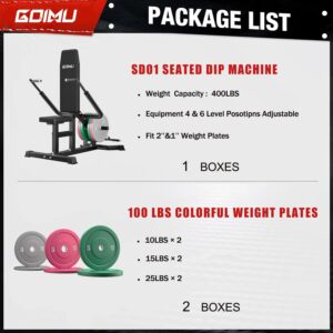 SD01 Seated Dip Machine, 400LBS Strength Training Upper Body Machine with Tricep Dip Press & Cable Bar for Home Gym, Compact Design for Chest, Biceps, and Triceps Workout