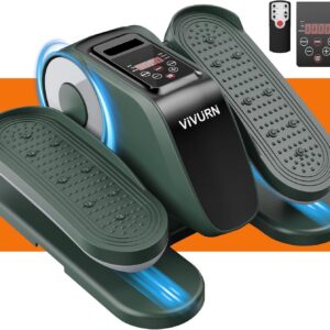 VIVURN® 019 Under Desk Elliptical 12 Adjustable Speeds Motorized Leg Exerciser While Sitting for Seniors As Seen on TV with Non-Slip Mat Low Impact Quiet&Portable Pedal Exerciser for Home and Office