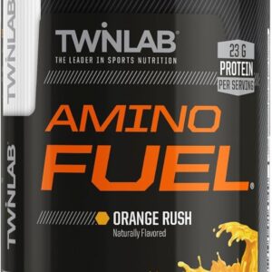 Twinlab Amino Fuel – Pre-Workout and Post-Workout Energy Drink & Supplement -32 fl oz, Orange Rush