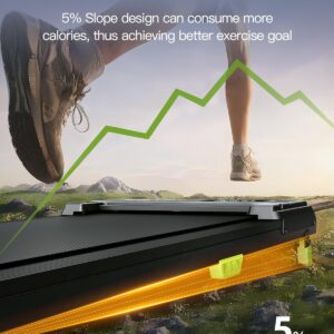 AKLUER Walking Pad with Incline, Under Desk Treadmill for Home, 2.5HP Portable Treadmills with Remote Control, 4 in 1 Incline Treadmill with LED Display