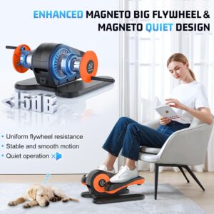 ANCHEER Under Desk Elliptical, Electric Leg Exerciser While Sitting for Seniors, Fully Assembled Motorized Ellipse Leg Exerciser Seated Elliptical Machine with 12 Adjustable Speeds