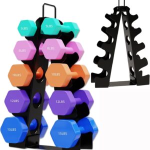 Weight Rack for Dumbbells,A-Frame Dumbbell Rack Stand Only, Alloy Steel Dumbbells Storage Rack with Handle for Home Gyms Workout (Dumbbells not include)