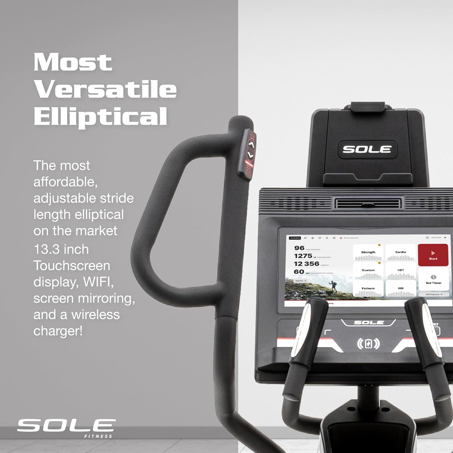 SOLE Fitness Elliptical Exercise Machines, Models E25, E35, E95, E95S, E98, Elliptical Machines for Home Use, Home Exercise Equipment for Cardio Training, Work from Home Fitness Stepper Machine - Image 3