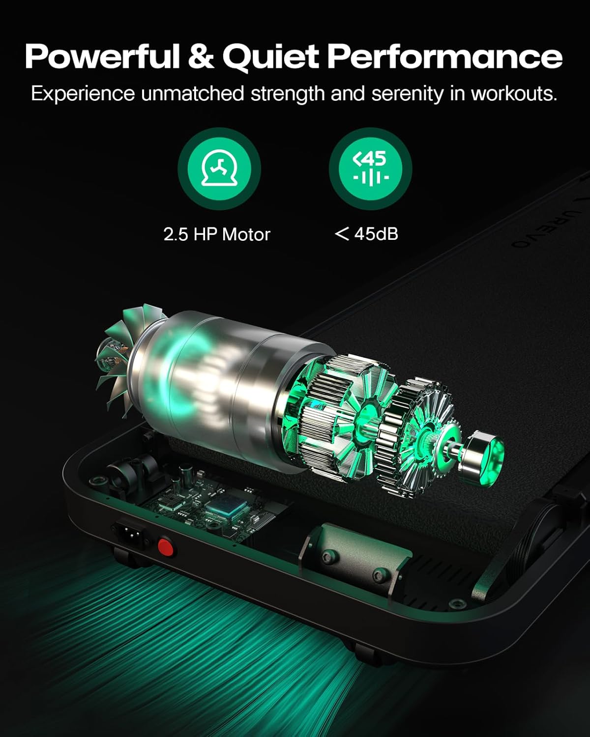 UREVO Smart Walking Pad, Quiet Under Desk Treadmill with APP & Remote, Portable Shock-Absorbing Walking Jogging Machine, Sleek Compact Design for Home Office Fitness - Image 6