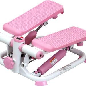 Sunny Health & Fitness Mini Steppers for Exercise at Home, Stair Step Workout Machine, Full Body Cardio Equipment, with Optional Free SunnyFit App Connection and Resistance Band