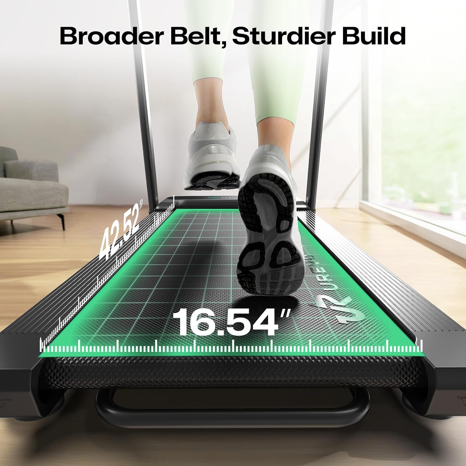 UREVO Treadmill with Standing Desk Workstation, Walking Pad Treadmills for Home Office, Under Desk Compact Design Treadmill with HIIT Programs, Remote Control, LED Display - Image 9