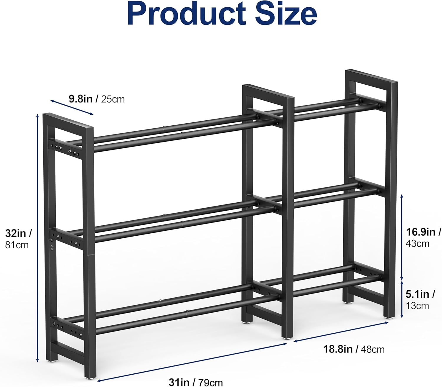 Dumbbell Rack Adjustable Weight Rack For Home Gym Dumbbells Kettlebell (Rack Only) - Image 5