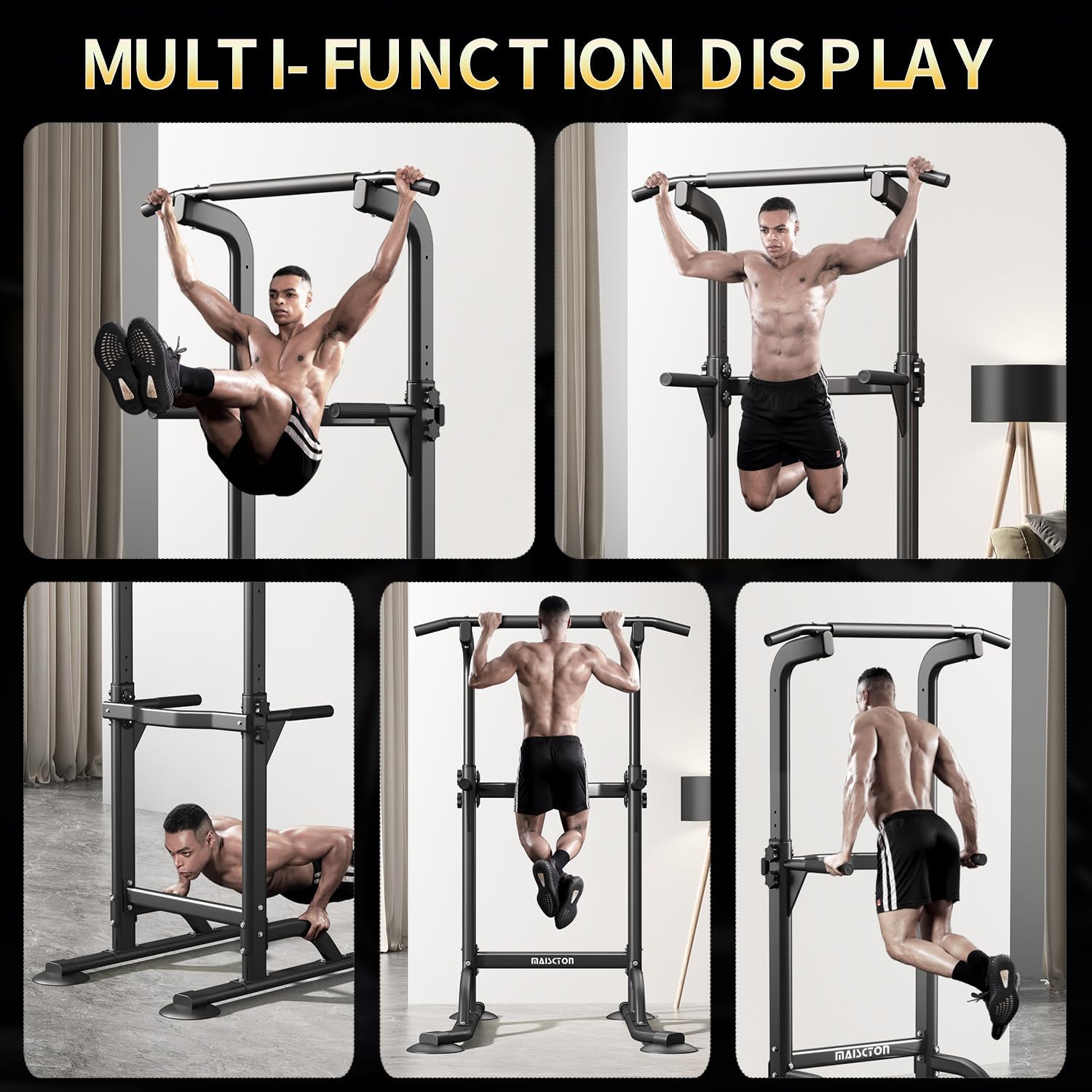 Power Tower Pull Up Bar and Dip Station, Multi-Function Home Gym, Strength Training Fitness Equipment, Height Adjustable - Image 5