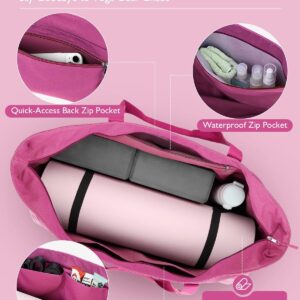Gonex Yoga Mat Bag, Extra Large Canvas Gym Bag with Waterproof Pocket Metal Zipper, Fits Mat & Blocks, Stylish Yoga Mat Carrier for Women, Ideal for Yoga, Pilates, Workout, Travel