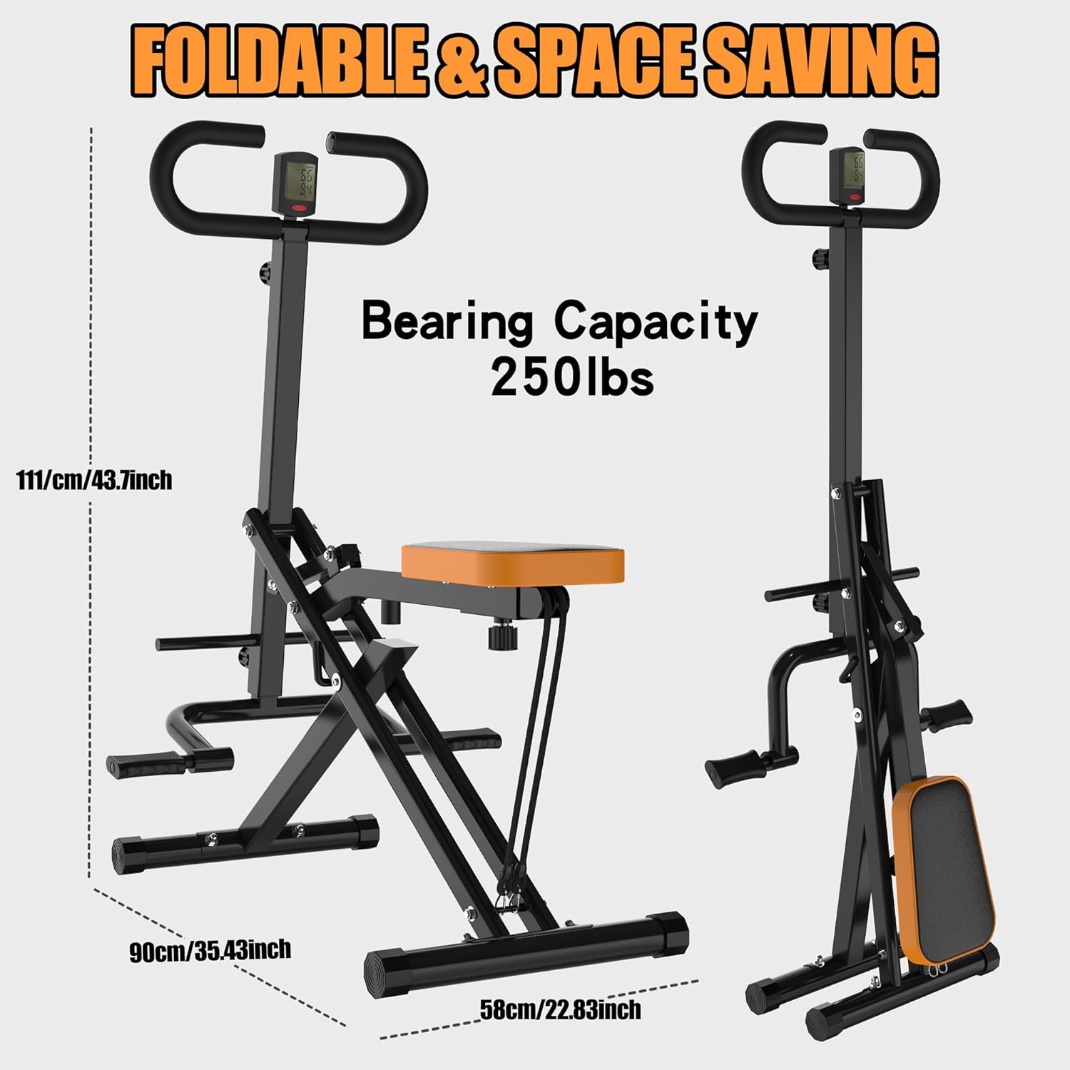 Squat Machine for Home - Exercise Machine with Adjustable Resistance Bands Row-N-Ride Squat Assist Trainer for Glutes & Ab Back Legs Workout - Image 8