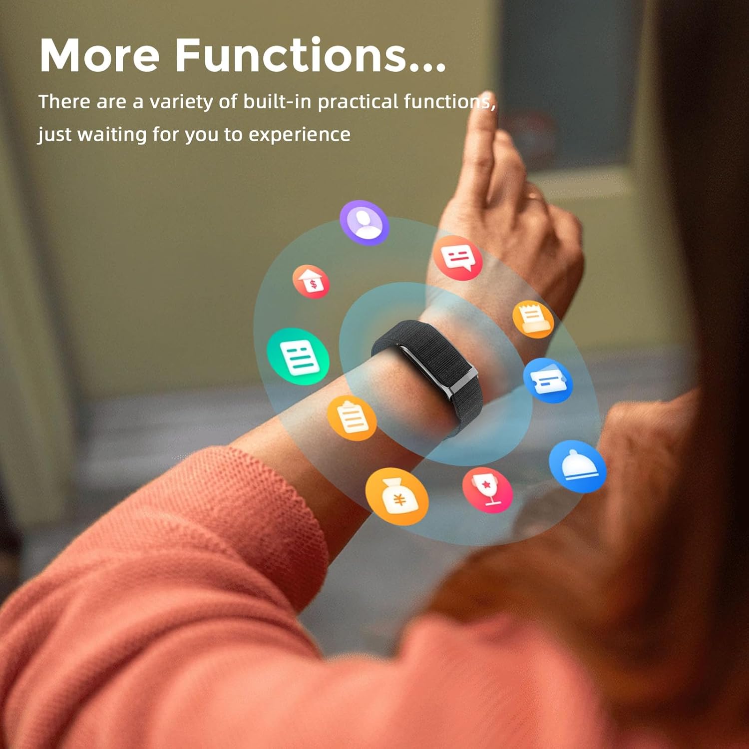 Smart Health Wristband, Bluetooth Connected Wearable Fitness Tracker, 127 Exercise Modes, 1ATM Water Resistant, Tracks Heart Rate/Blood Pressure/SpO2/Sleep/Steps - Image 7