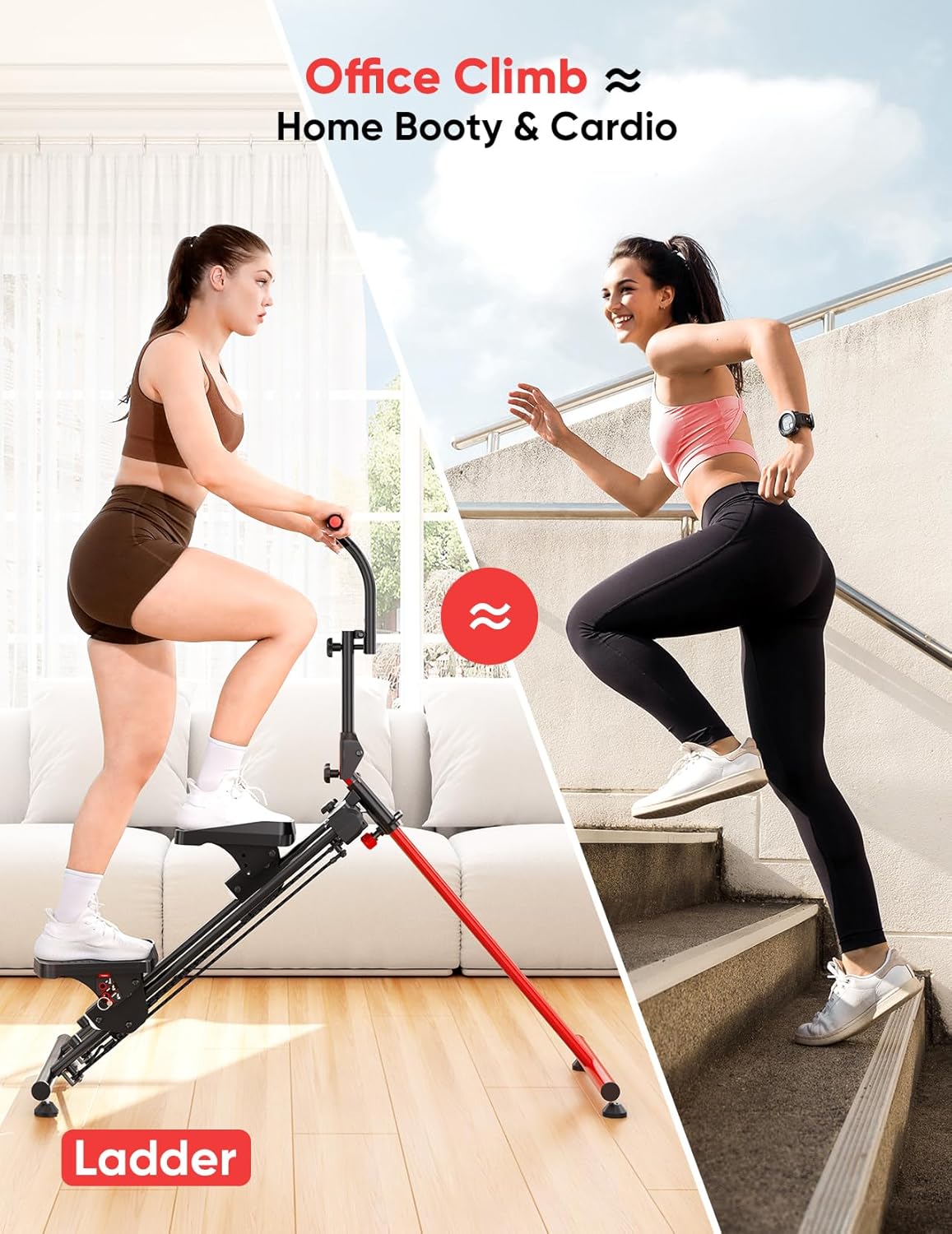 YOLEO Steppers for Exercise at Home, Adjustable Stair Stepper with 3 Workout Modes,Folding Cardio Stair Master with Ski Simulation Mode & Oversized Pedal,90% Pre-Assembled Stair Climber with Handlebar - Image 4
