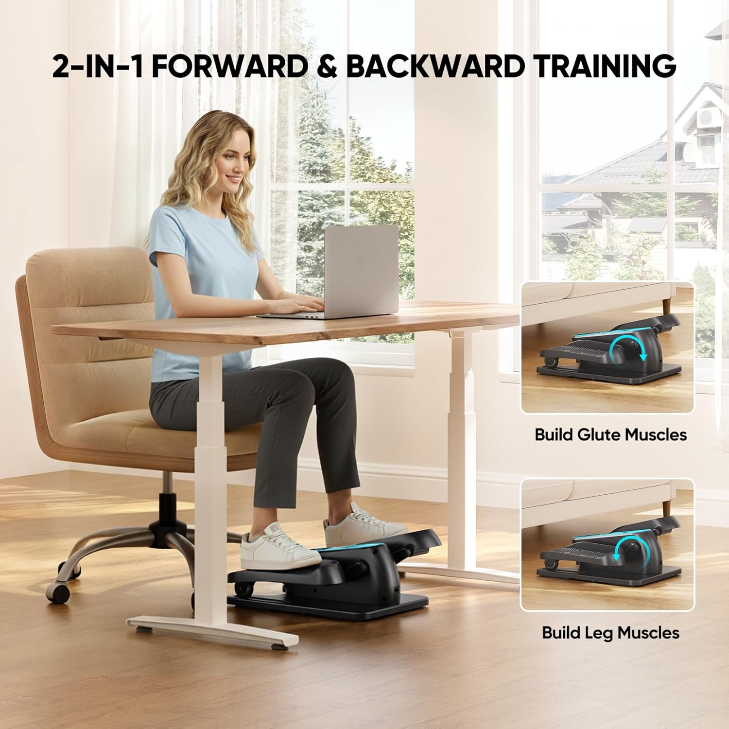 Dripex Under Desk Elliptical Machine, Electric Leg Exerciser While Sitting for Seniors, Portable Seated Pedal Exerciser with 12 Level Speeds, Remote Control, 6 Auto preset Programs - Image 7
