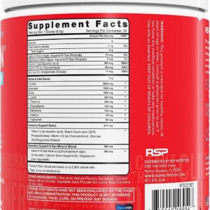 AminoLean Hydrating Electrolyte Powder and Recovery Drink with Sea Minerals, Nootropic Mushrooms, and Vegan Amino Acids, BCAAs + EAAs for Post Workout Muscle Building, Tropical Punch