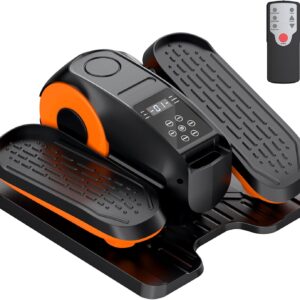 Under Desk Elliptical Machine – Electric Ellipse Leg Exerciser with 3 Auto Modes, 12 Speed Levels & 30-Min Timer, Forward/Reverse Motion – Quiet Portable Seated Pedal Exerciser for Home Office