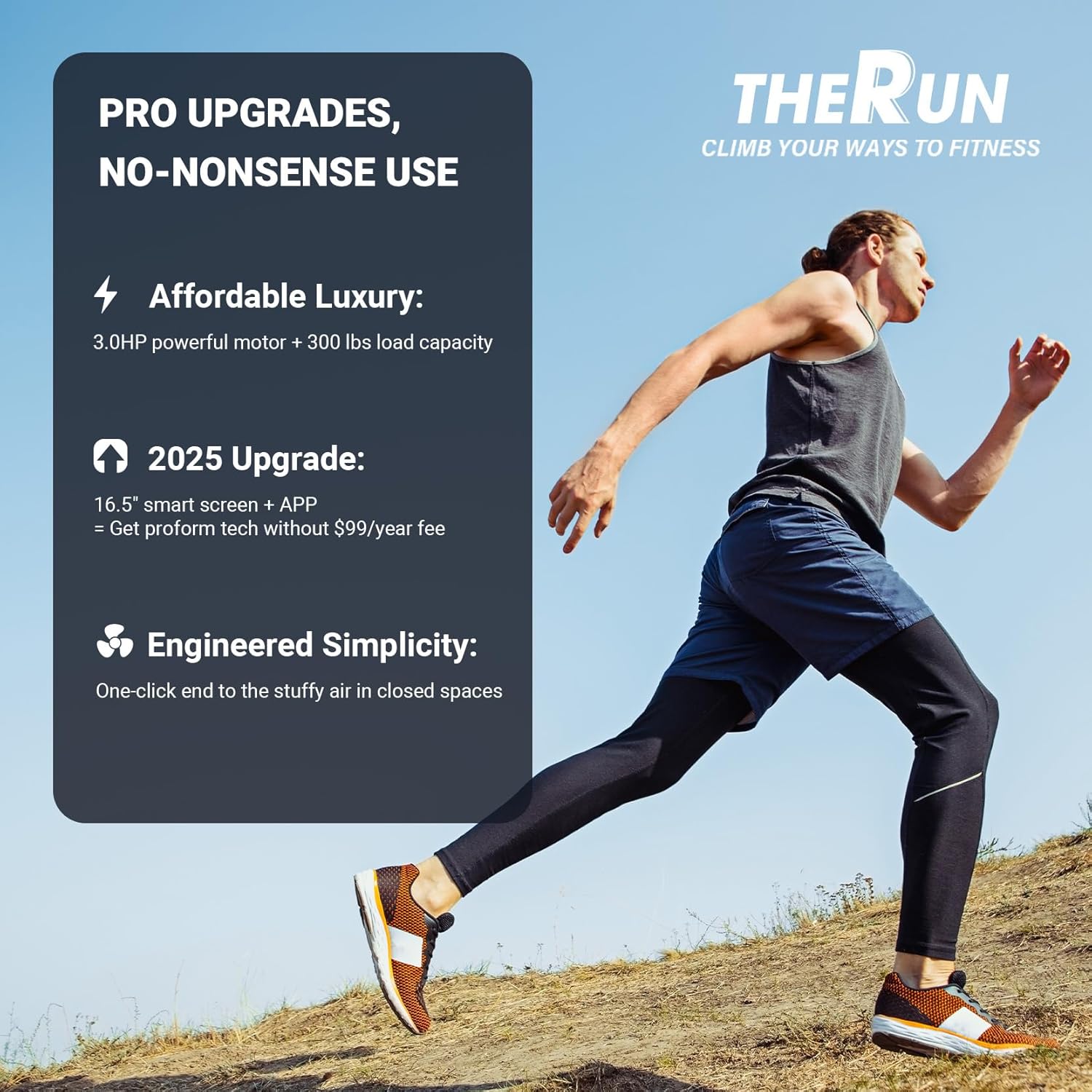 THERUN Incline Treadmill for Running and Walking, 300 lbs Weight Capacity Folding Treadmill with 0-15% Auto Incline, Wide Belt, 3.5HP, App, Heart Rate - Image 4