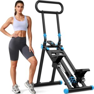 HXD-ERGO Stair Stepper, Upgrade 6-Level Resistance Stair Master with Adjustable Handlebar, Folding Stair Climber Workout Machine, High Weight Capacity Steppers for Exercise at Home Gym Exercise