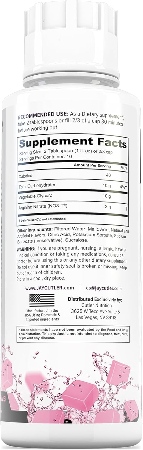 Liquid Pump - Glycerol and Arginine Nitrates for Optimized Pump pre-Workout Liquid Caffeine Free Non stim pre-Workout for Energy and Performance and nictic Oxide Booster | Pink Fruit Chews Flavor - Image 6
