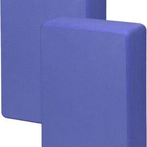 Yoga Blocks 2 Pack 9x6x3 Inches, Premuim EVA Foam Yoga Block, Sturdy Non Slip, High Density for Pilates Meditation, Stretching and Toning – Dark Purple