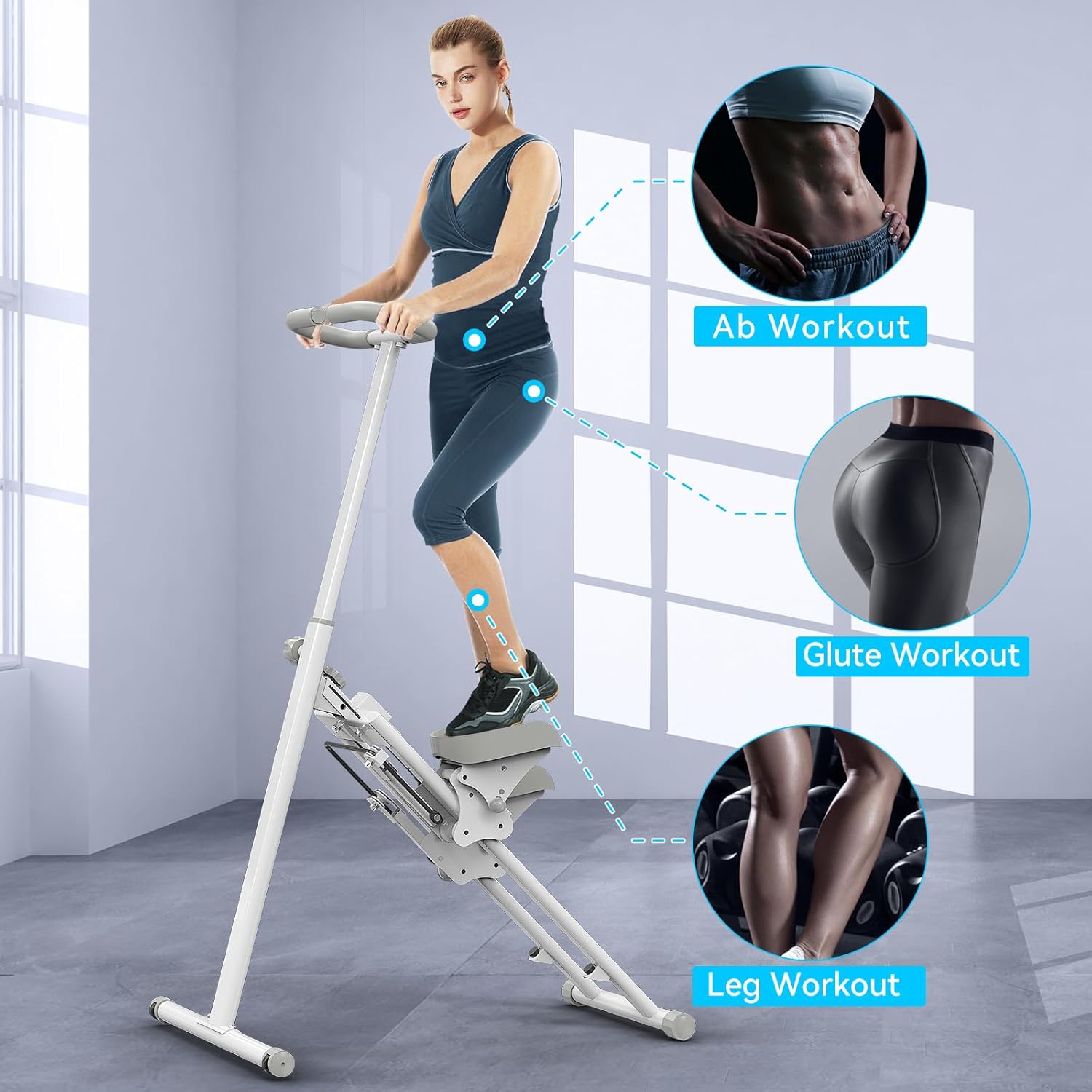Stair Stepper for Home,Stair Climber Foldable,Large Pedal Vertical Climber Machine for Full-Body Workout,Steppers for Exercise at Home with 300LBS Loading Capacity - Image 2