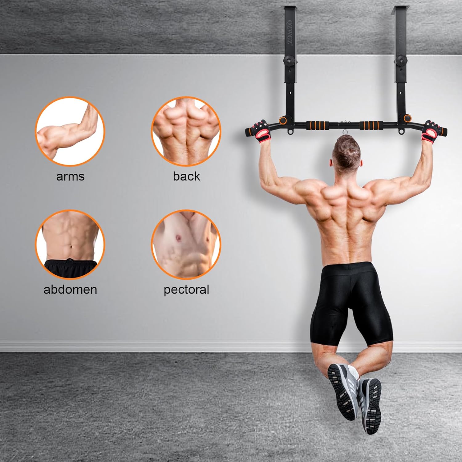 Height Adjustable Pull Up Bar, Heavy Duty Pull Up Bar, BarMount, Ceiling Mount, StrengthTraining Equipment for Home, Gym, Strength Training(Maximum (Ceiling mounted) - Image 7
