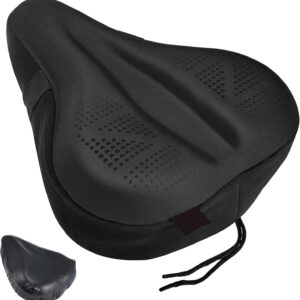 Zacro Bike Seat Cushion – Padded Gel Bike Seat Cover for Men & Women, Padding Bicycle Saddle fit with Peloton/Spin Stationary Exercise/Mountain Road Cycling Bike