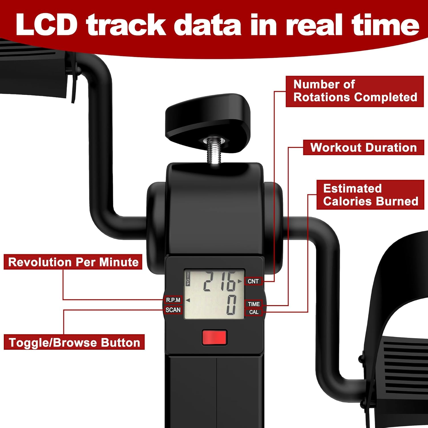 Exercise Bike- Stationary Bikes for Home - Adjustable Workout Bike, Professional Exercise Bikes for Home, Efficient Workout Bike with Smartphone Mount & Digital Pulse Display - Image 6