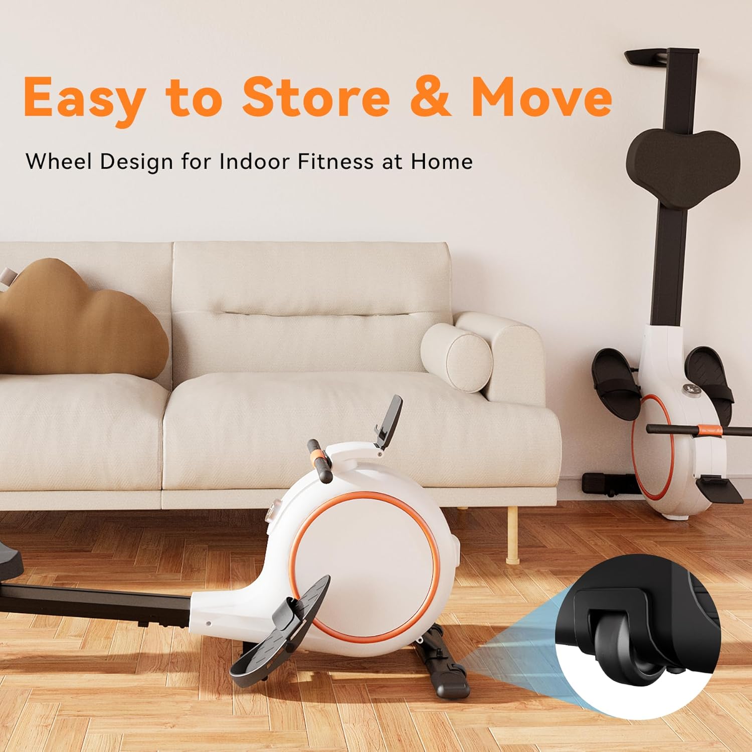 2025 Upgraded Version Rowing Machines for Home,Magnetic Rowing Machines with 32 Levels,Adjustable Resistance,Bearing 300 Pounds,Bluetooth& App Compatible Compact Rowing Machine - Image 6