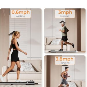 Walking Pad, Under Desk Walking Treadmill, 2.5HP with Remote and LED Display, 3 in 1 Portable with 265 lbs Weight Capacity for Home Office