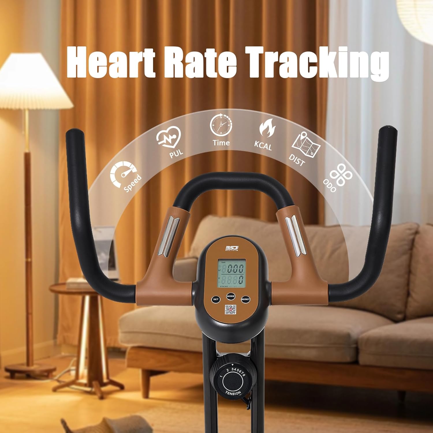 3 in 1 Exercise Bike,Squat Machine,8-level Adjustable Magnetic Bike for Home with App,Squat Rowing Machine, Low Noise Indoor Cycling Bike with 300lbs Weight Capacity,Home Workout Machine - Image 5