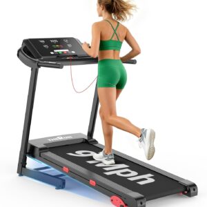 THERUN Home Treadmill with Incline Adjust, 3.0 HP Treadmill, Heart Rate Monitoring, Wider Running Belt